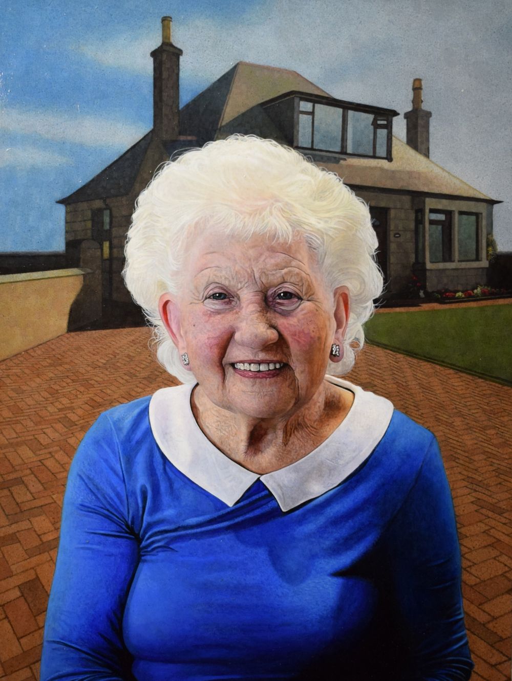 Isobel Armstrong in front of Ardmore